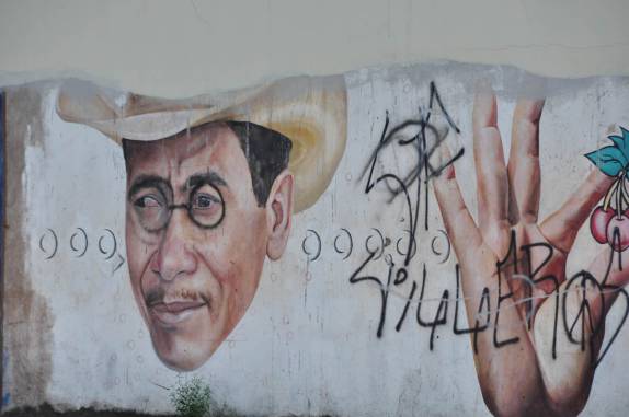 Grafite nas ruas de Tegucigalpa, a capital de Honduras